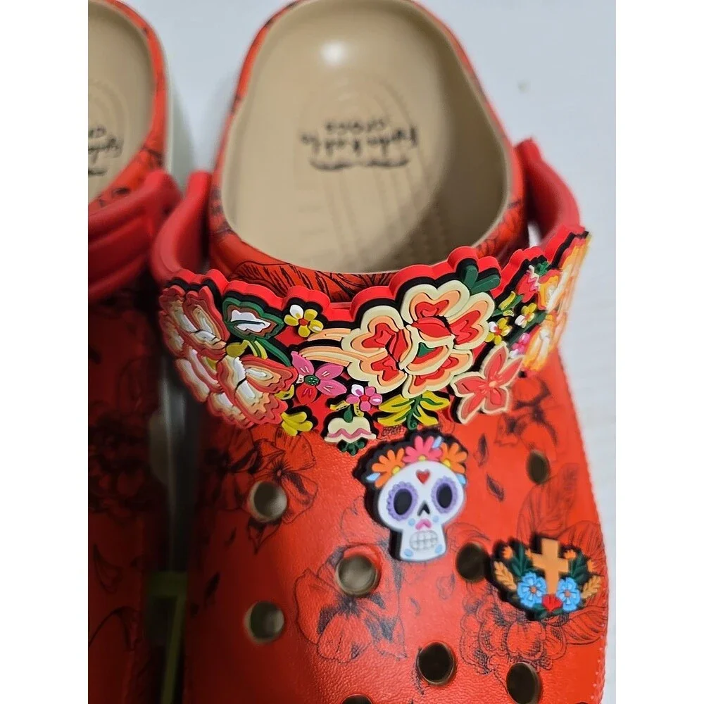 Crocs Frida Kahlo Classic Clog Slip On  Mens 10 / Womens 12 , New No Box  Custom